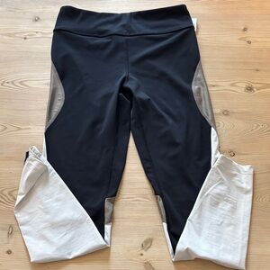 Alala Black and White Colorblock Leggings